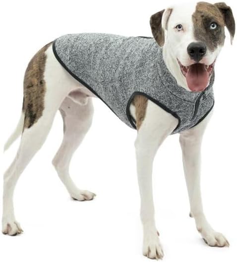 Kurgo Core Hunde-Pullover, Leichtes Fleece, Mit 2-Wege-Reissverschluss, Mit Hundegeschirr kompatibel