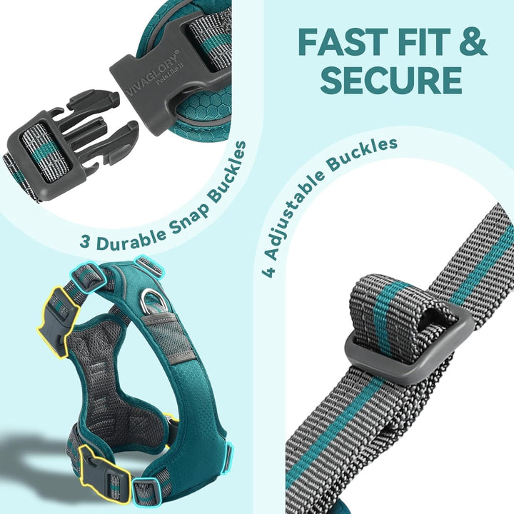 VIVAGLORY Easewalk Hundegeschirr, Anti Zug Hundegeschirr für Training &amp; Spazieren, Anti Zieh Geschir