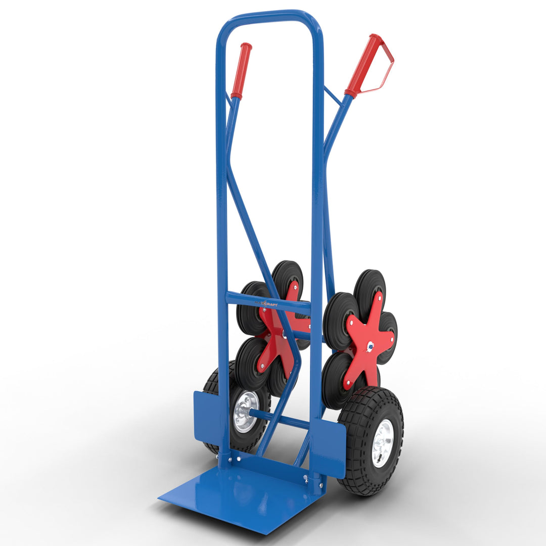 MAXCRAFT Sackkarre Treppenkarre bis 200 kg Treppensackkarre Transportkarre Treppensteiger - 12 Räder