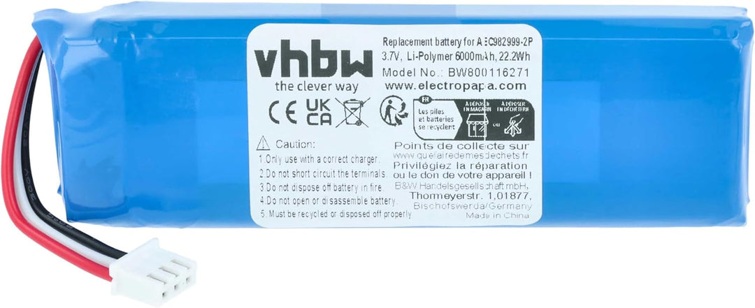 vhbw Akku kompatibel mit JBL Charge (1. Generation) Bluetooth Lautsprecher - Ersatz für AEC982999-2P