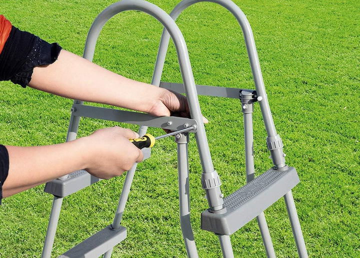 Bestway Poolzubehör Sicherheitsleiter, 107 cm, mehrfarbig, 107 cm