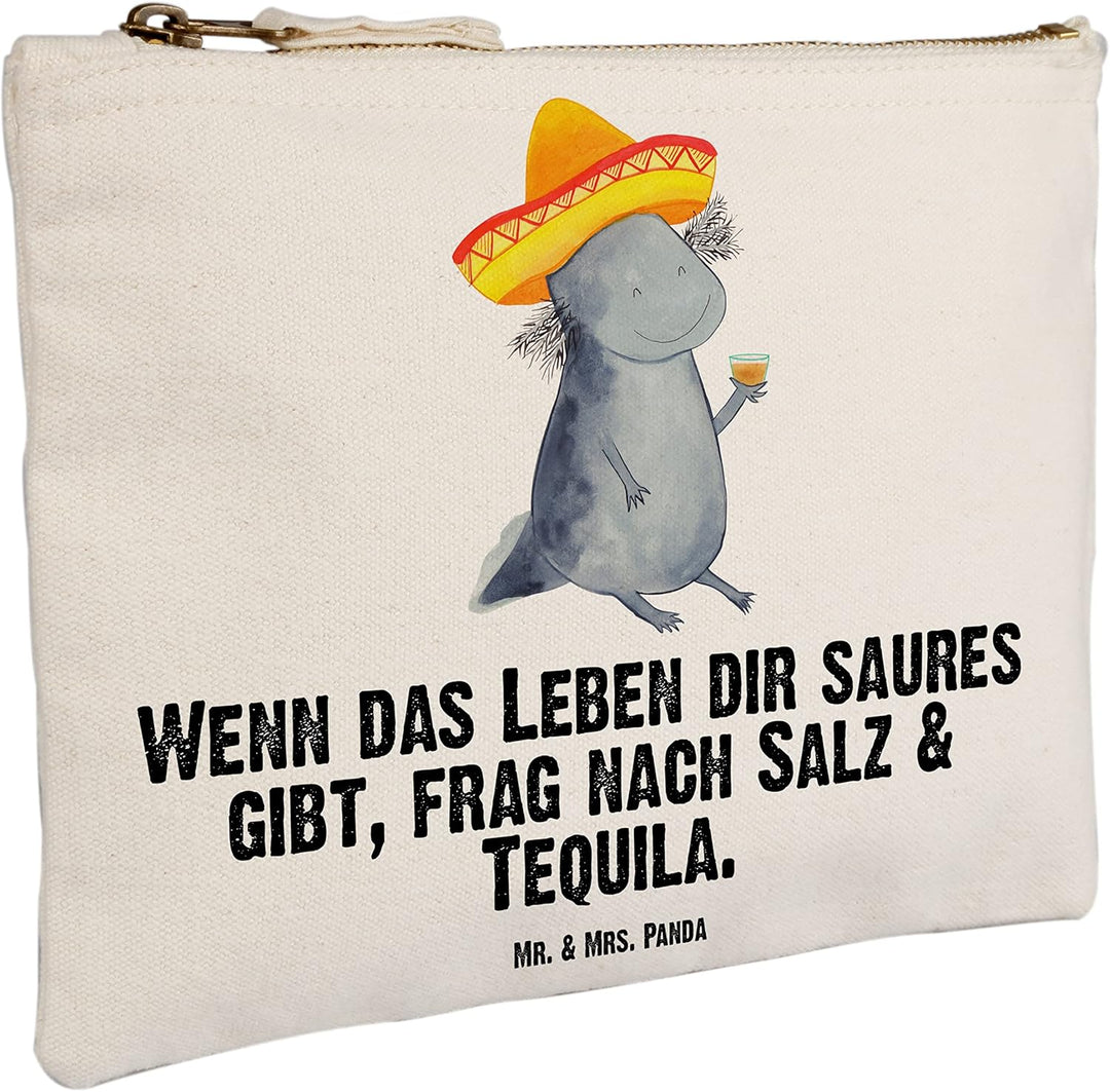 Mr. & Mrs. Panda Pencil case Axolotl Tequila Grösse XL Grosse - Geschenk, Etui, Feuerdrache, Toiletr