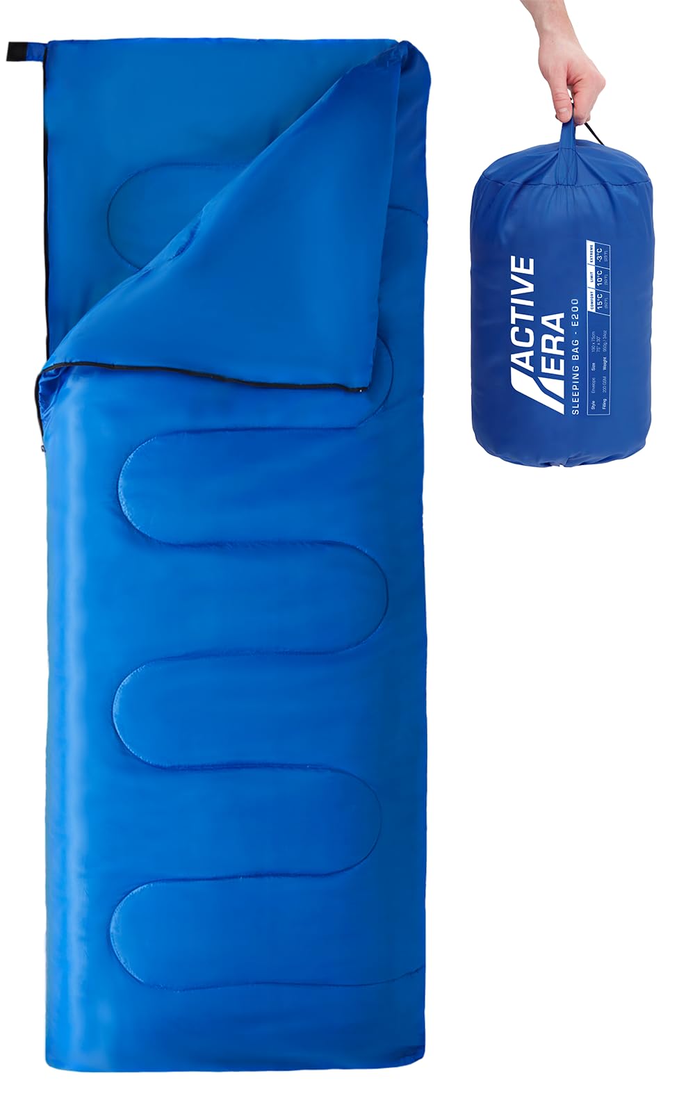 Active Era Deckenschlafsack - Sleeping Bag, -3°C bis 15°C Sommer, Frühling, Herbst - Leichter Schlaf