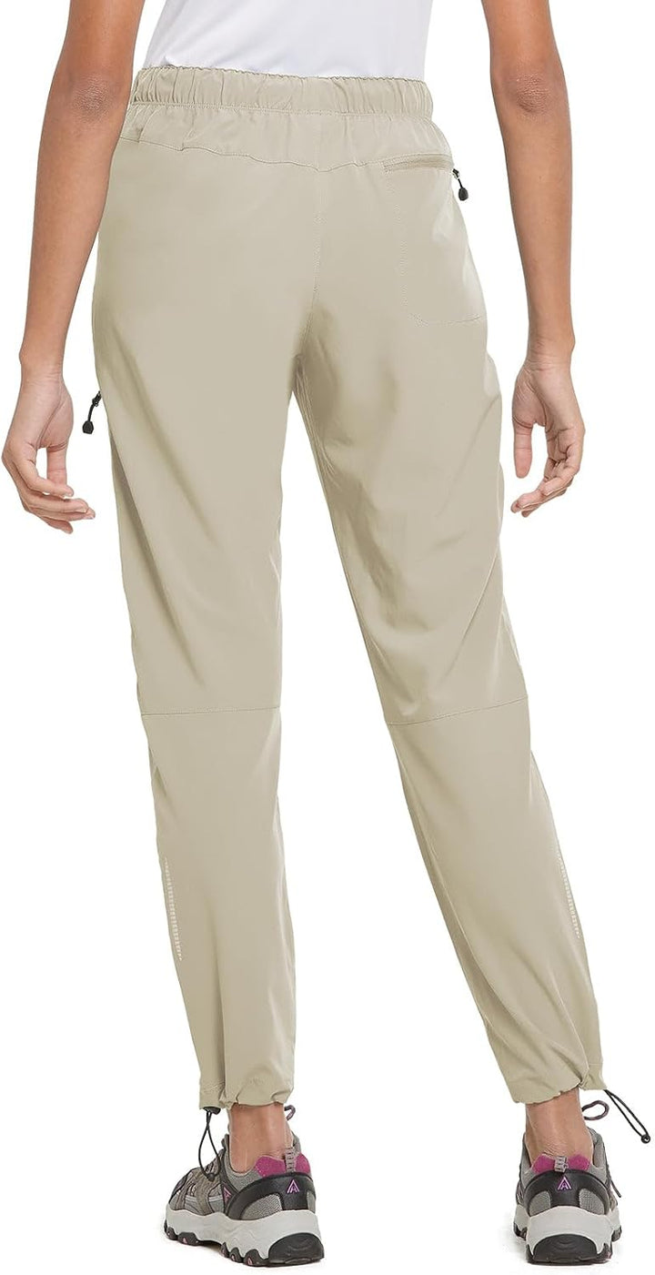 BALEAF Damen Outdoorhose Wanderhose Wasserdicht Schnelltrocknend Leicht Trekkinghose Capris UV Schut
