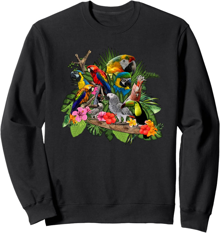 Kakadu Graupapagei Papagei Dschungel Vogel Sweatshirt