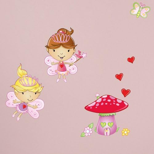 Wandkings Feen Welt Wandsticker Megapack Set, 62 Aufkleber, Gesamtfläche 260 x 70 cm