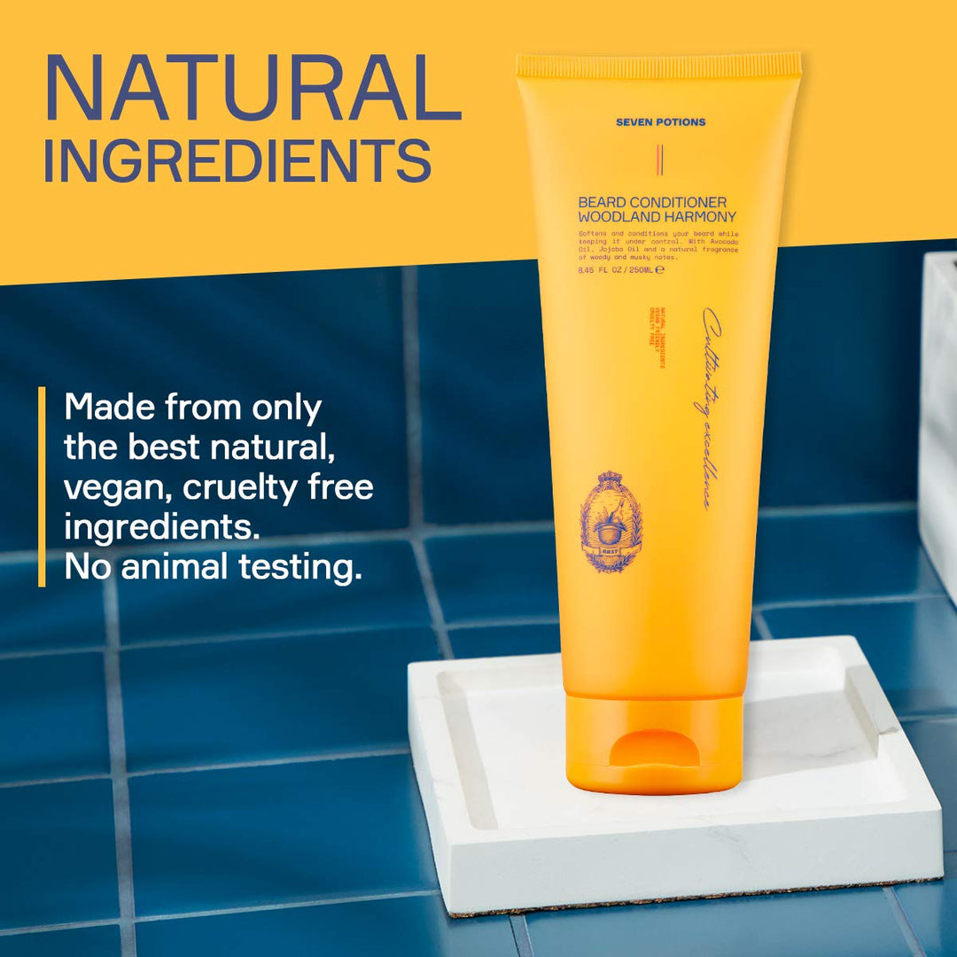 Seven Potions Bart Conditioner für Männer - Beugt Bartjucken und Schuppen vor - Natürlich, Vegan, Ti