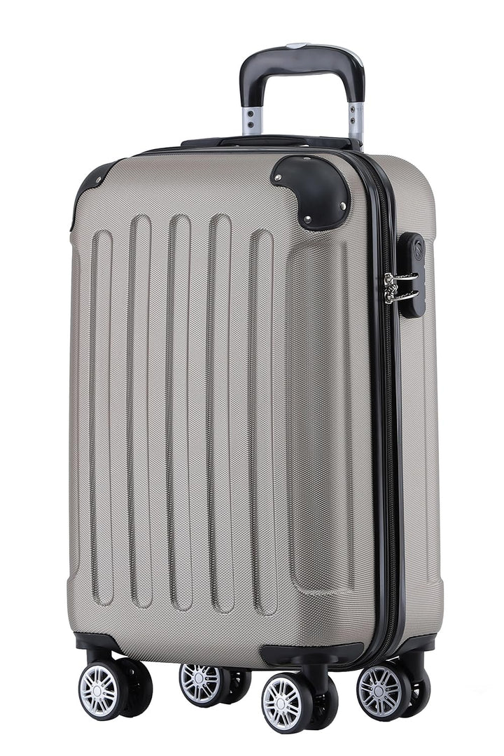 BEIBYE Zwillingsrollen Hardcase Reisekoffer Koffer Trolleys Hartschale in XL-L-M in 14 Farben (Champ