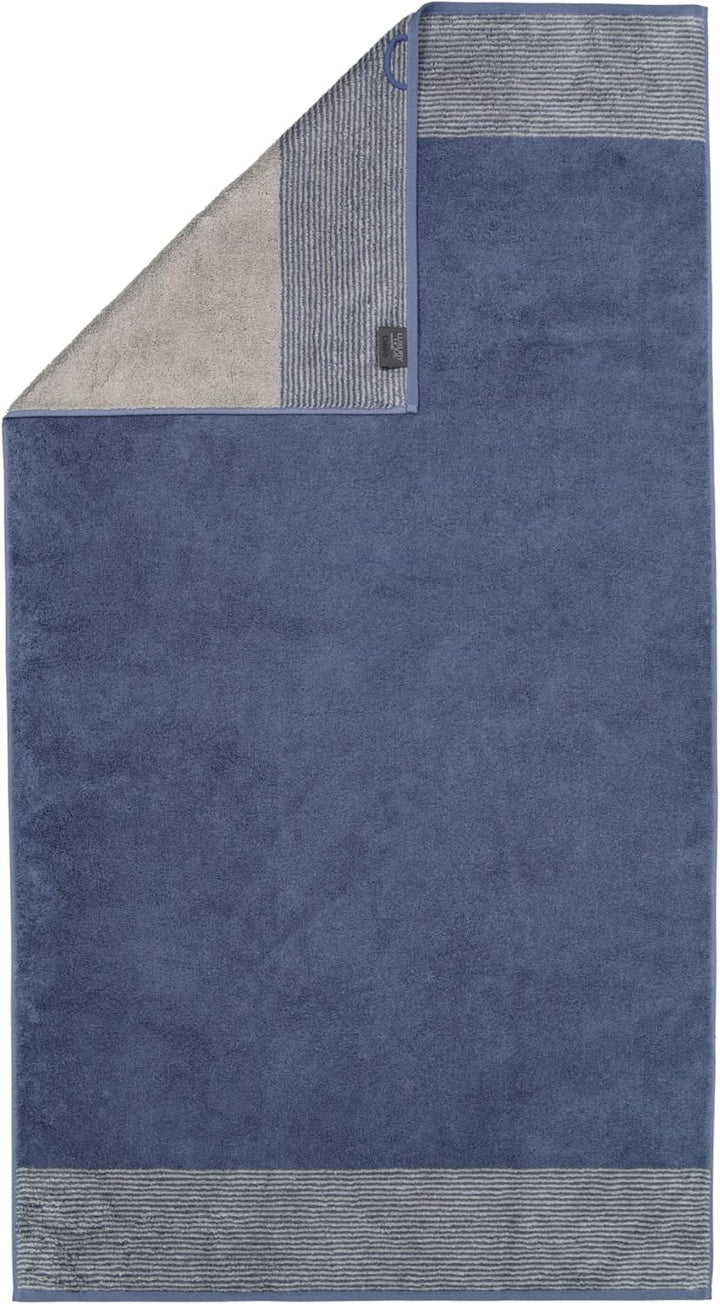 CAWÖ Home Handtücher Luxury Home Two-Tone 590 Nachtblau - 10 Duschtuch 80x150 cm, Duschtuch 80x150 c