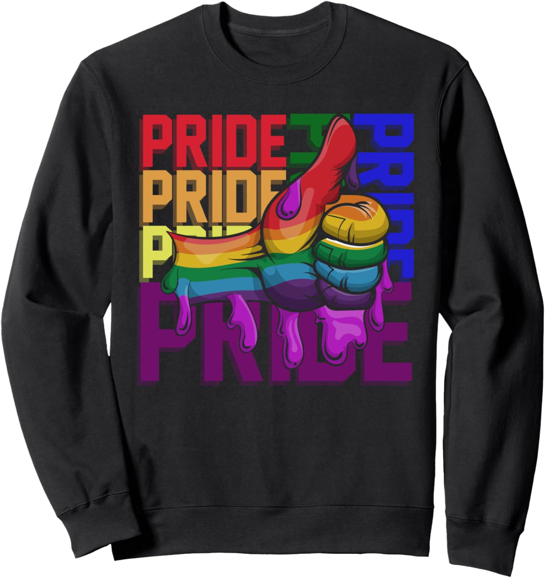 Regenbogen Flagge LGBTQ Queer Gay Pride Daumen LGBT Sweatshirt