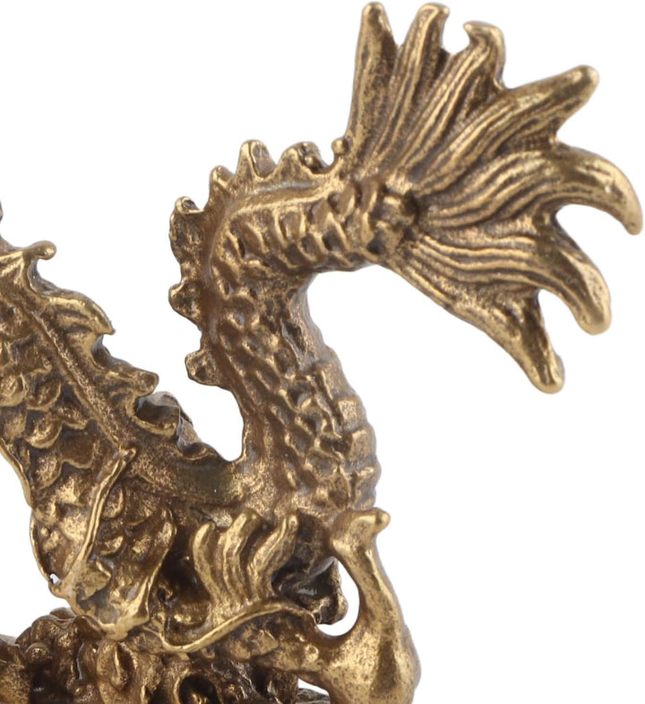 Zerodis Feng Shui Ornament Ornaments Craft Home Office Messing Good Luck Dragon Chinese Dragon Statu
