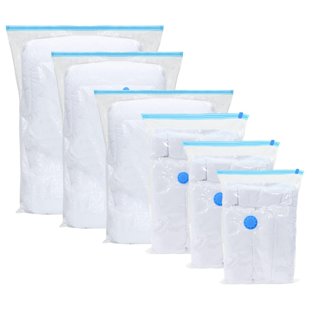 vidaXL Aufbewahrungstaschen 5 pcs Transparent und Blau 130 x 100 cm, Wohnzimmer, moderne Möbel, rech