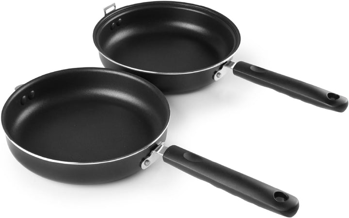 ibili 407200 Bratpfannen-Set "Chef Style" 20 / 24 cm, Aluminium, schwarz, 47 x 28.5 x 3.7 cm,2 Einhe