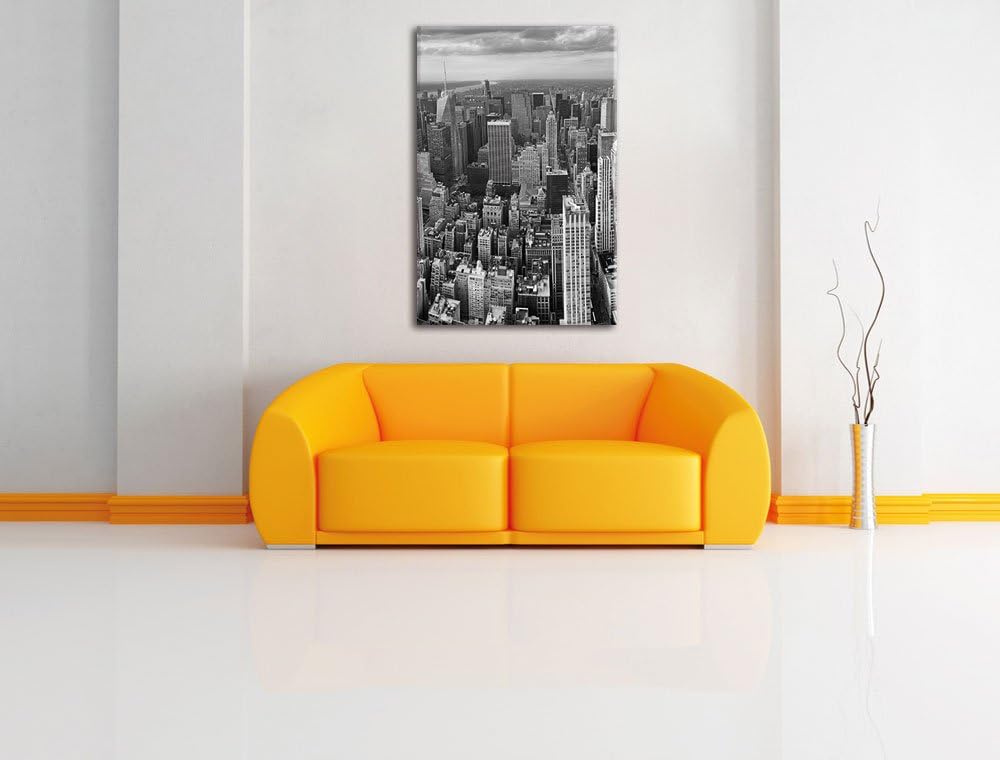 Pixxprint New York Skyline als Leinwandbild/Grösse: 100x70 / Wandbild/Kunstdruck/fertig bespannt, 10