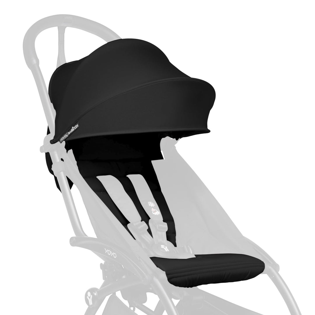 BABYZEN YOYO 6+ Textilset, Black - Nur Textilset: Sitzpolster, farbgleichen Verdecken und Reissversc