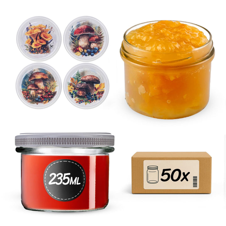 KADAX Marmeladengläser 235ml TO82, Einmachgläser Vorratsgläser Mason Jar mit Schraubdeckel, Luftdich