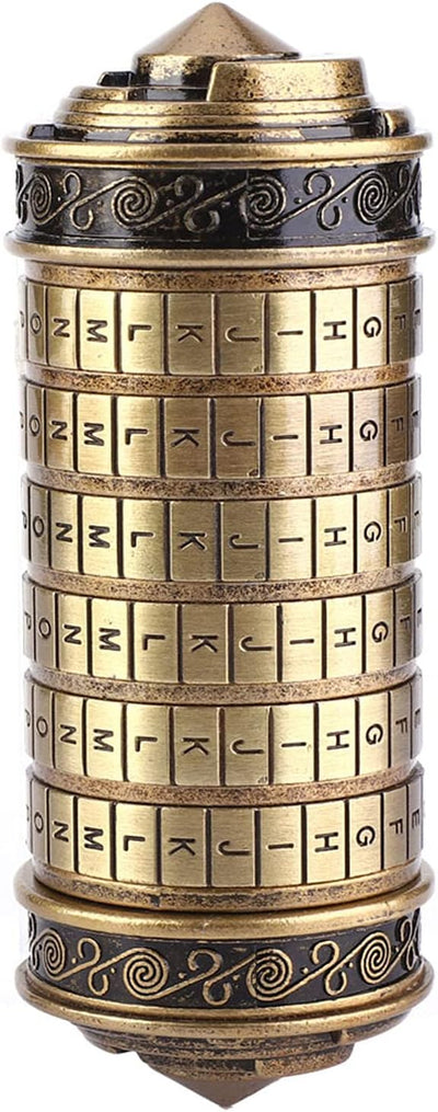 PUSOKEI Da Vinci Code Cryptex Schloss Mini Cryptex Valentinstag Geld Puzzle Box Schloss Ring Halter