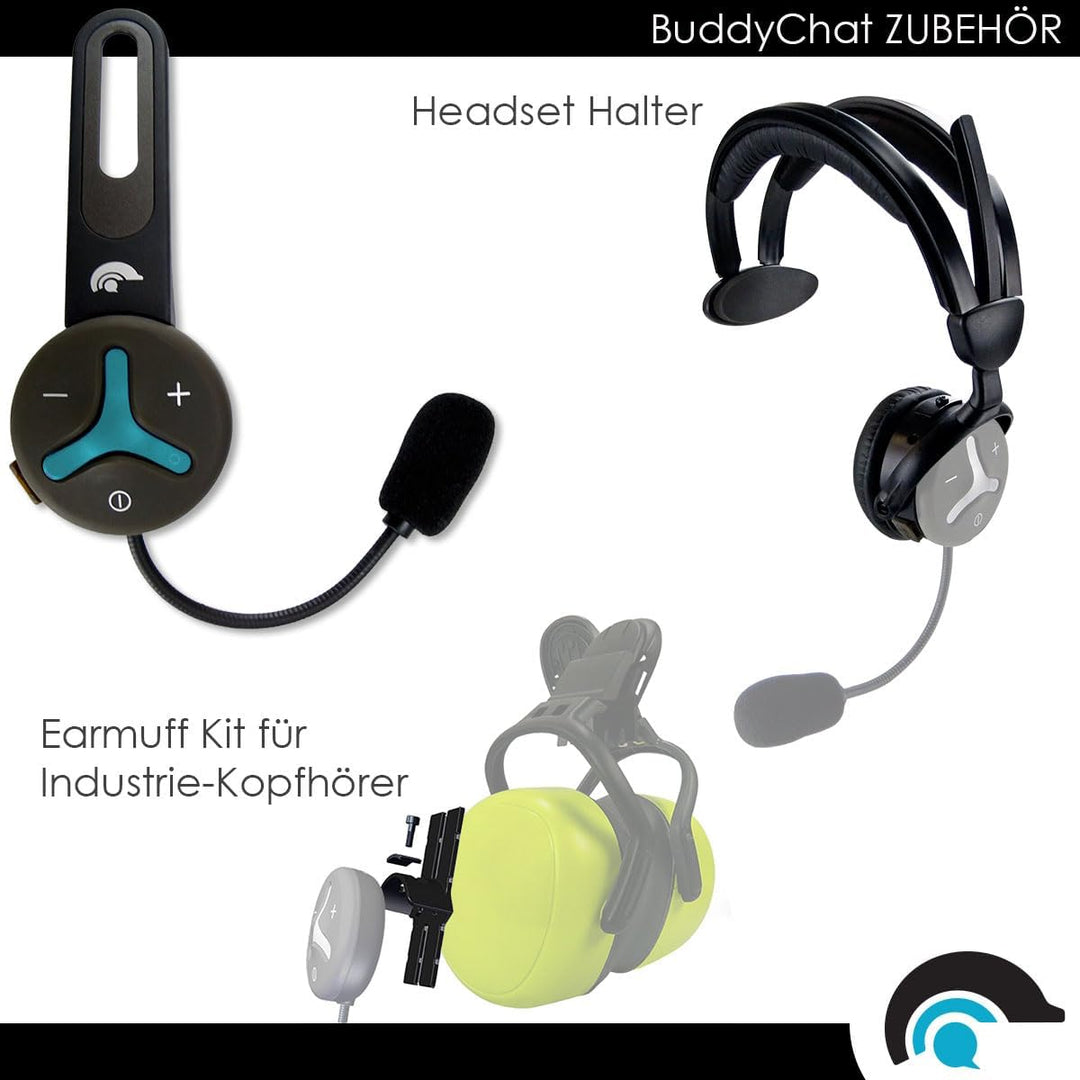 @tec BuddyChat Trio - 3X Bluetooth® Headset-Module für bis zu 3 Personen Gegensprechanlage (Intercom