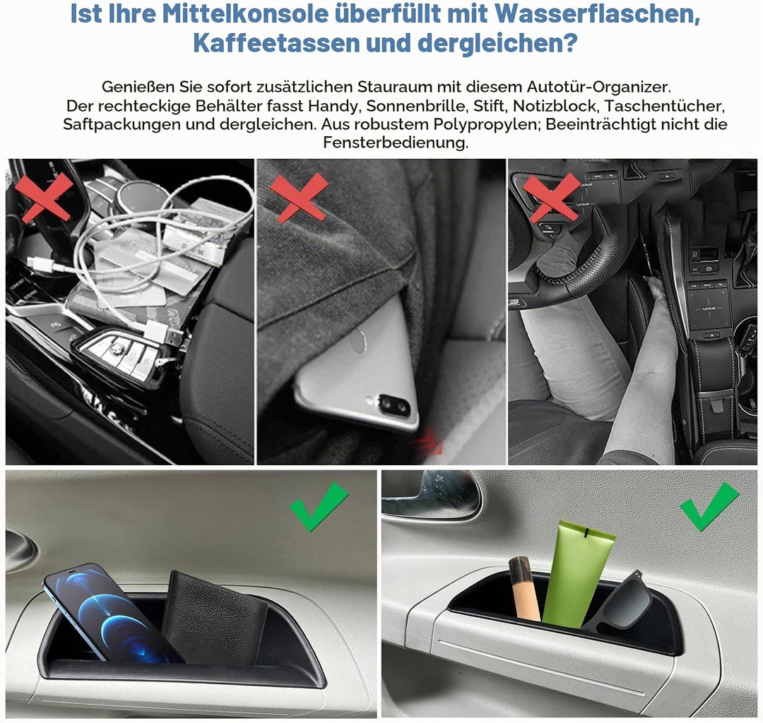 CDEFG Kompatibel mit VW Up E UP! Seat MII Skoda Citigo 2013-2022 2023 Auto Aufbewahrungsbox Autotür