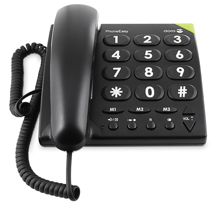 Doro PhoneEasy 311c Seniorentelefon, Schnurgebundenes Grosstastentelefon mit optischer Anrufsignalis