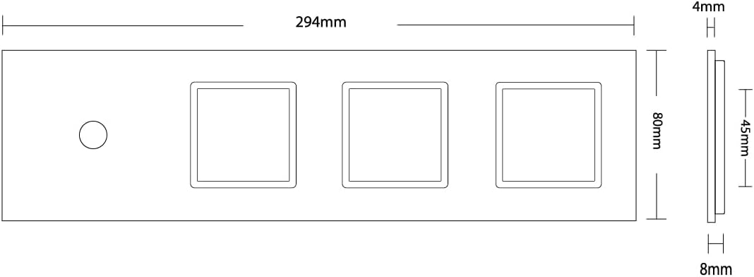 LIVOLO Glas Touch Lichtschalter Funkschalter Steckdosen Wechselschalter uvm in schwarz (nur Rahmen: