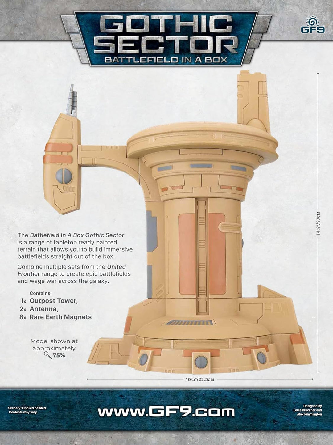 Gale Force Nine - Battlefield in A Box - United Frontier - Outpost Tower