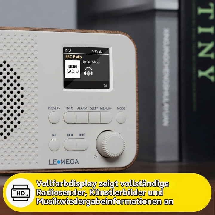 LEMEGA DAB Go DAB+/UKW Radio – Small Radio,Digital Radio with Bluetooth Streaming,Simple Controls,OL