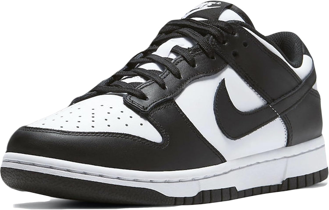 Nike Herren Dunk Low Retro Basketballschuh 38.5 EU Weiss Schwarz und Weiss, 38.5 EU Wei&#xDF; Schwar