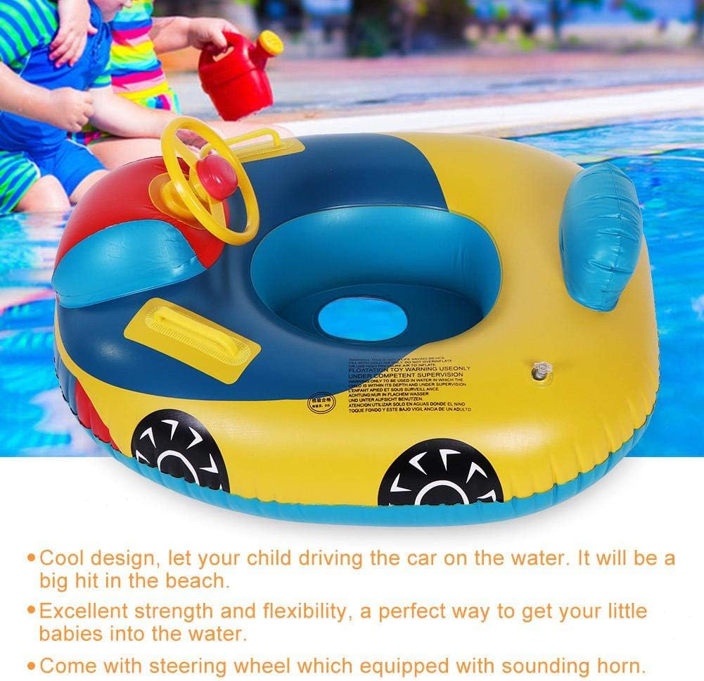 Niedlich Baby Schwimmring Aufblasbarer, Baby Auto Schwimmen Schwimmtrainer mit Lenkrad, Schwimmbad K