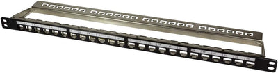 LogiLink NK4040 Keystone Patchpanel/Verteilerfeld für 24 Buchsen, geschirmt, 0.5 HE (Höheneinheit) s