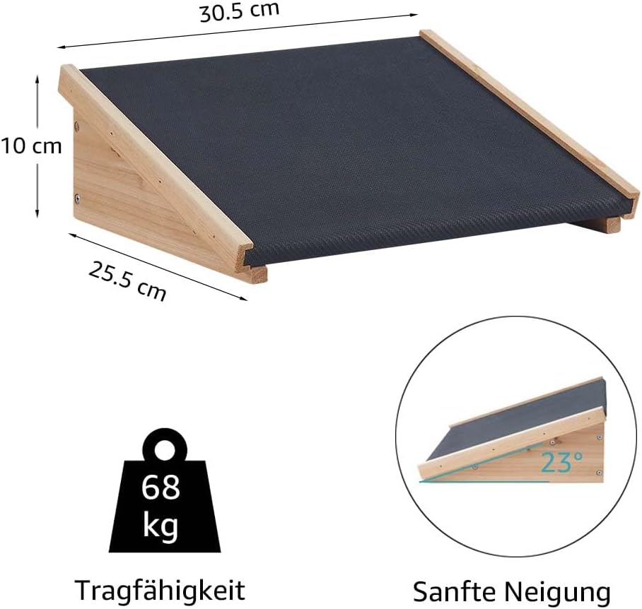 unipaws Hundetreppe 2er Pack, rutschfeste Hunderampe mit Gummioberfläche, Sanfte Einstiegshilfe für