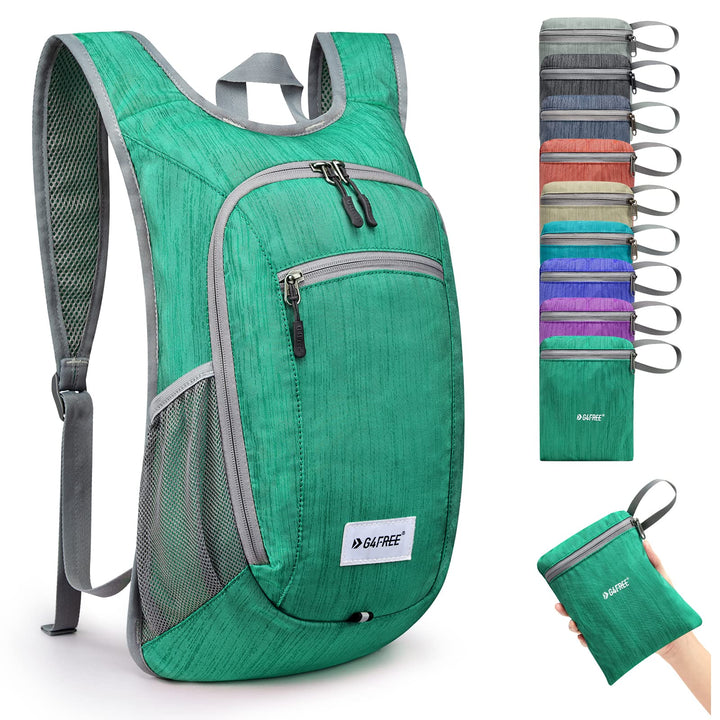 G4Free 10/15/20L Faltbarer Rucksack Klein, Wanderrucksack Leicht, Tagesrucksack Damen Herren für Wan