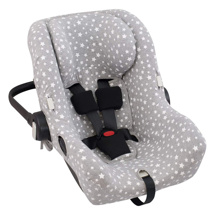 JYOKO KIDS Bezug für Autositz kompatibel mit Bugaboo Nuna by Turtle, aus Baumwolle (White Star), Whi