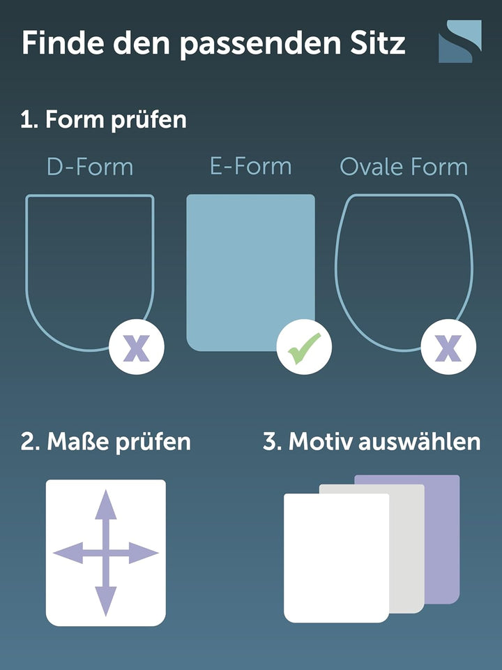 SCHÜTTE WC-Sitz Eckig (E-Form) | Passgenau für Keramag Renova Nr. 1 Plan | 5 Jahre Garantie & 250 kg