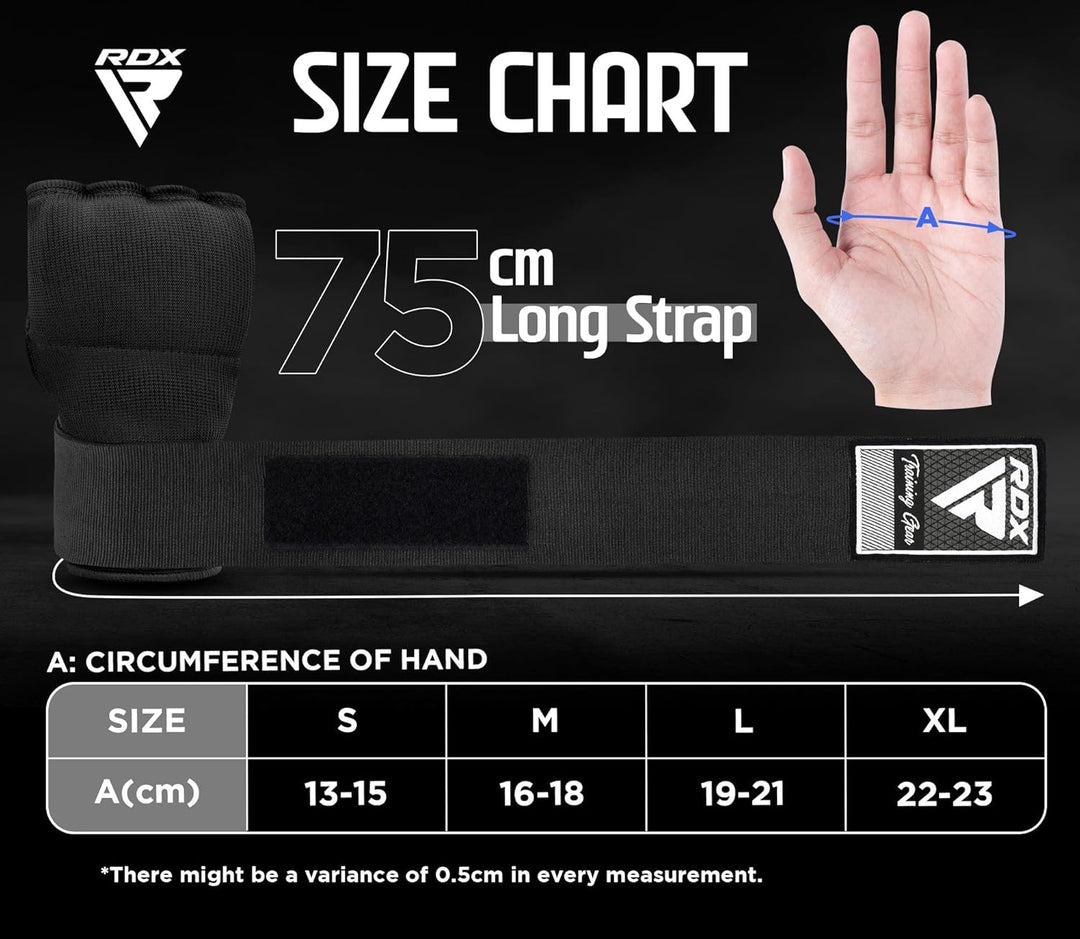 RDX Gel Innenhandschuhe Boxen MMA Muay Thai Training, Elastisch Boxbandagen 100cm Lang Handgelenkban