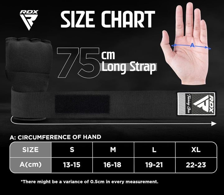 RDX Gel Innenhandschuhe Boxen MMA Muay Thai Training, Elastisch Boxbandagen 100cm Lang Handgelenkban