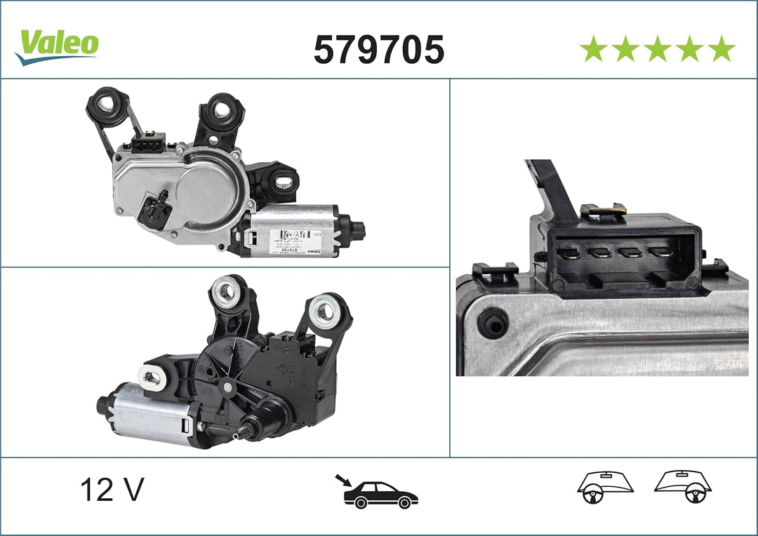 VALEO 579705 Wischermotor VALEO Heckwischermotor 579705 AUDI A4 ALLROAD QUATTRO A4 SERIES 3 FL RS4 Q