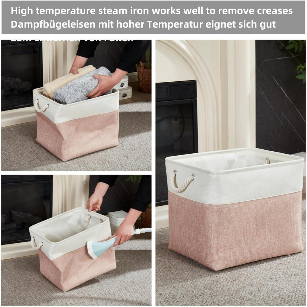Mangata Aufbewahrungsbox,(30x30x30cm) Aufbewahrungskorb Stoff, Box in Würfel für Schrank, Regal, und