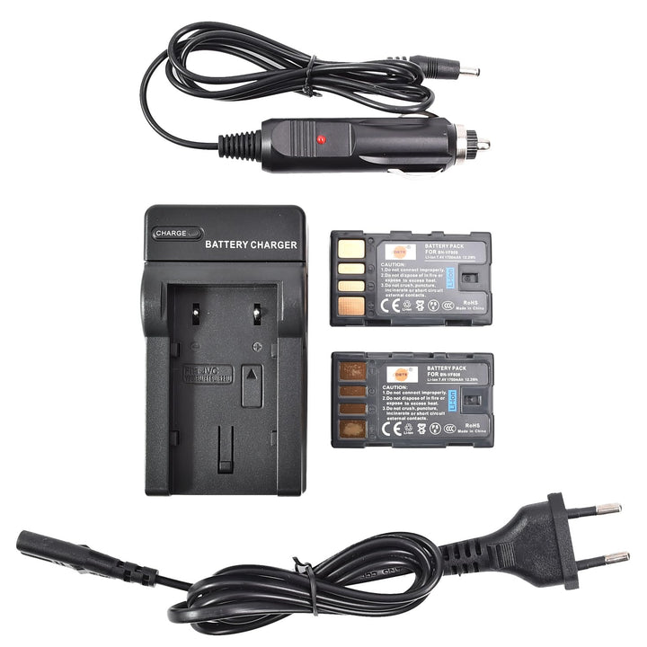 DSTE®（2 Pack）Ersatz Batterie und DC36E Reise Ladegerät Compatible für JVC BN-VF808U GZ-MG130 GZ-MG13