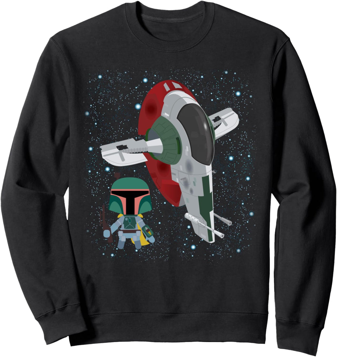 Star Wars Boba Fett Floating In Space Poster Sweatshirt