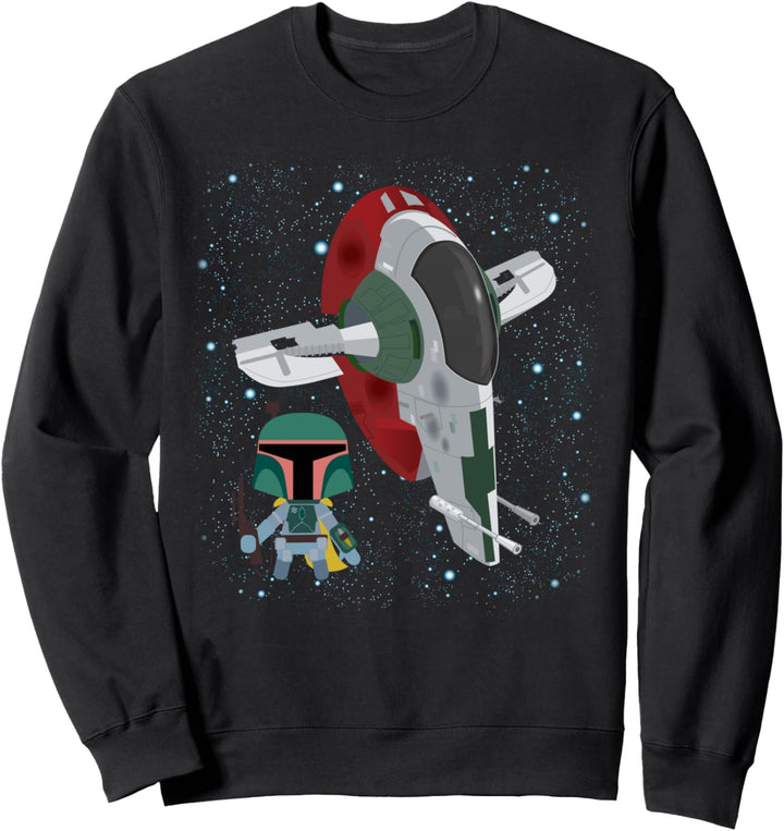 Star Wars Boba Fett Floating In Space Poster Sweatshirt