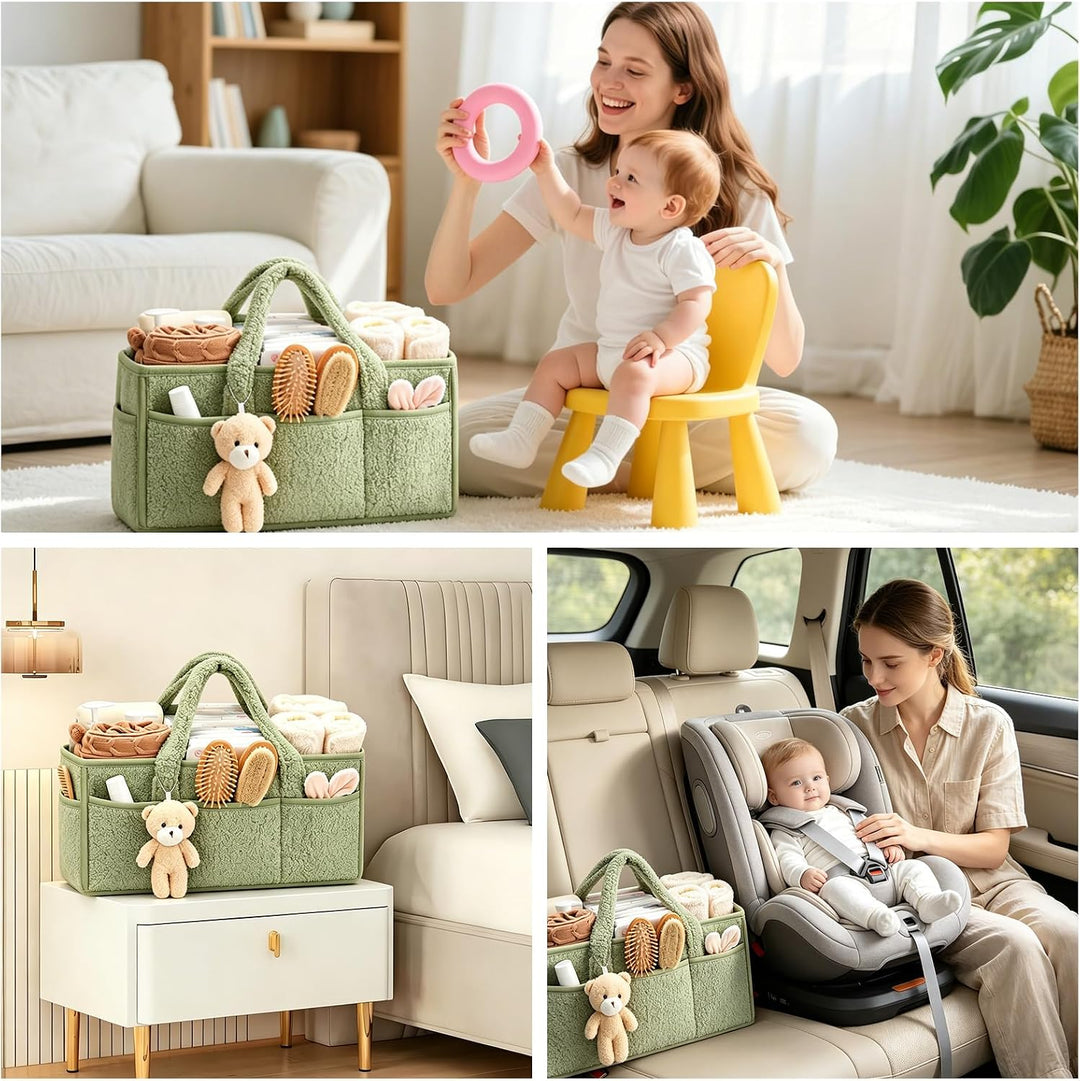 Wickeltisch Organizer, Baby Wickeln Henkeltaschen (Grün), Grün