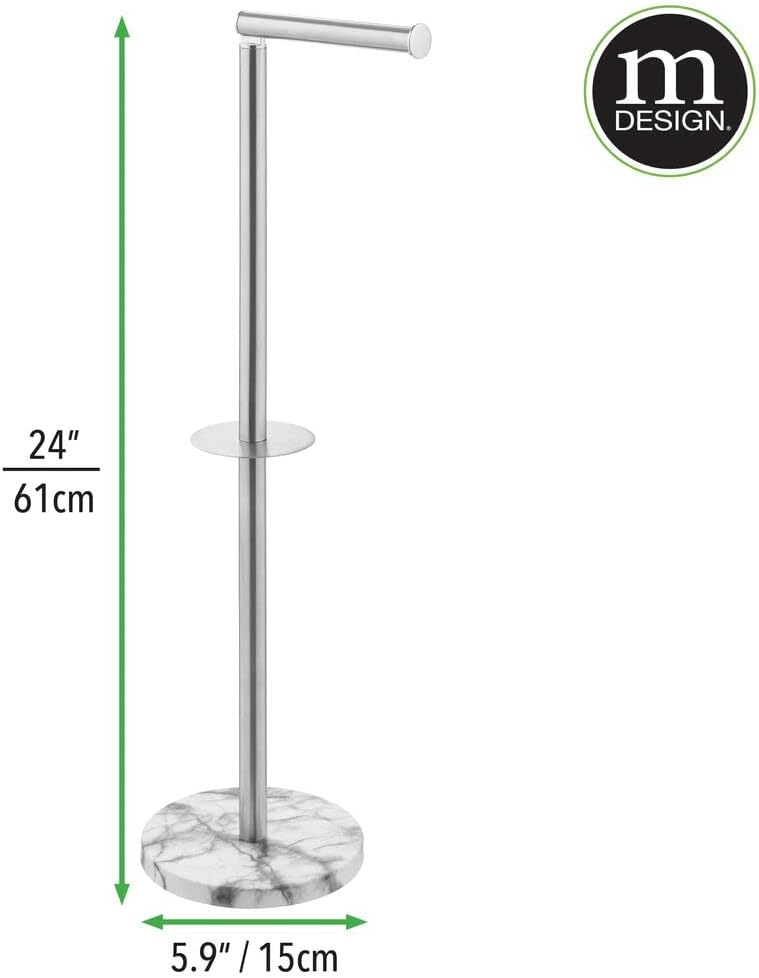 mDesign Toilettenpapierhalter frei stehend – moderner Papierrollenhalter für Badezimmer & Gäste-WC –