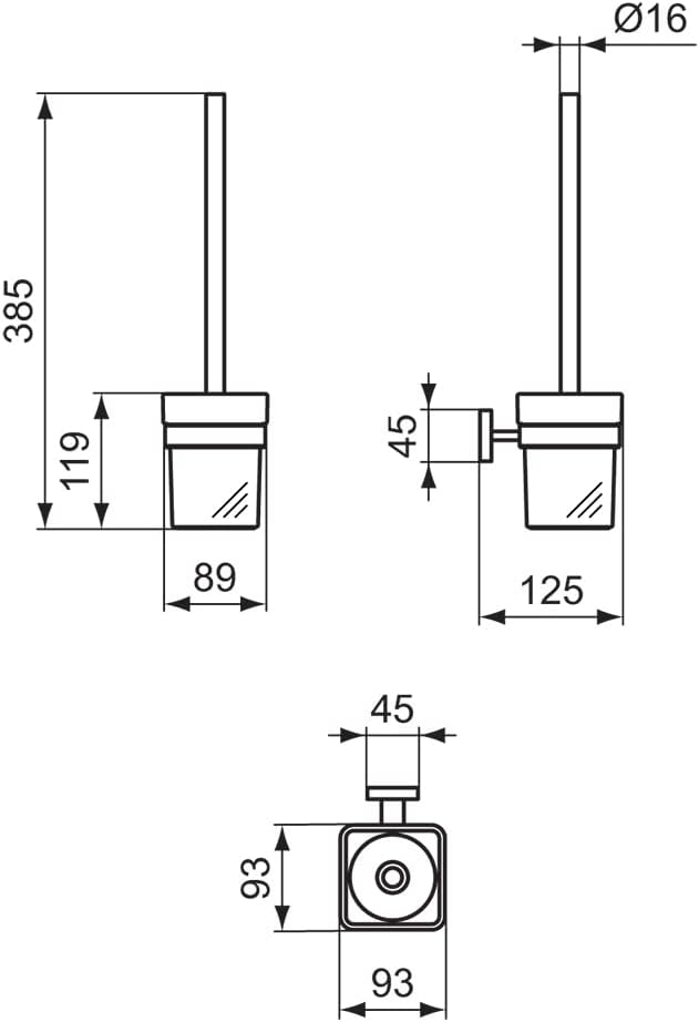 Ideal Standard E2194AA IOM Cube WC-Bürstengarnitur