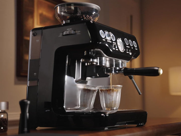 MEION 54 mm Siebträger ohne Boden mit eloxiertem Aluminium-Griff, kompatibel mit Breville Barista Ex