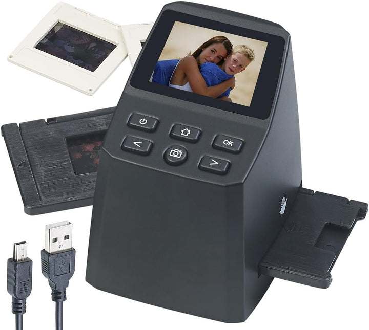 Somikon Diaprojektor: Stand-Alone-Dia- & Negativ-Scanner mit 2,4" / 6,1 cm Display, 14,6 MP (Dia Dig