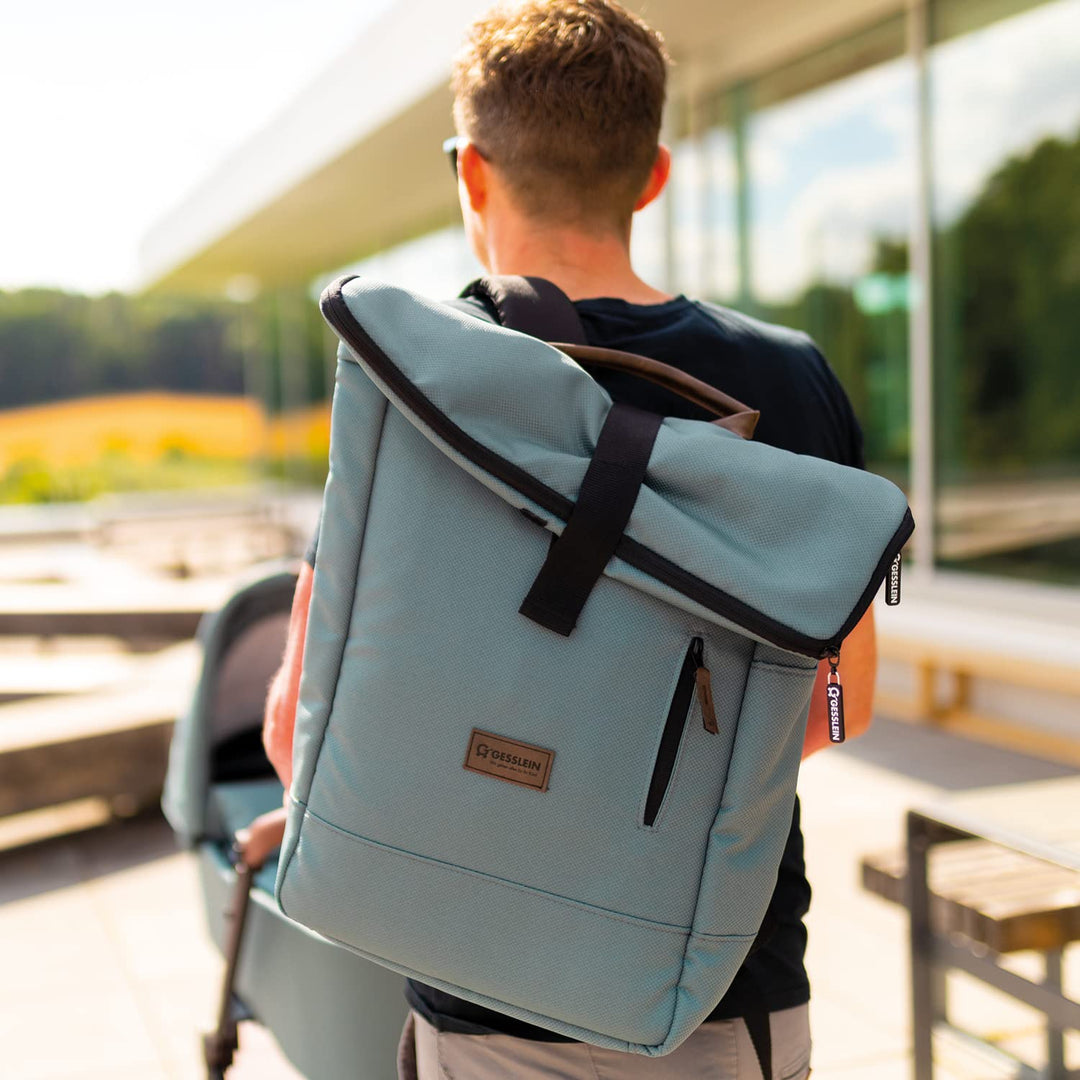Gesslein 888 grosser Wickelrucksack Wickeltasche mit einem Volumen von 30,5l! Zubehör und Kinderwage