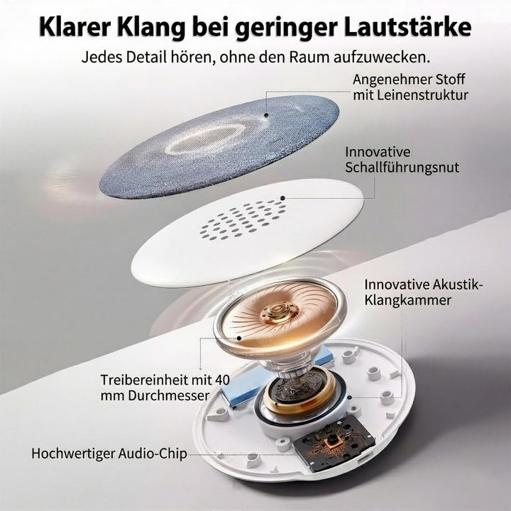 Kissenlautsprecher Bluetooth, 3-Geschwindigkeits Smart Timer, Mini Kopfkissen Lautsprecher mit Bluet