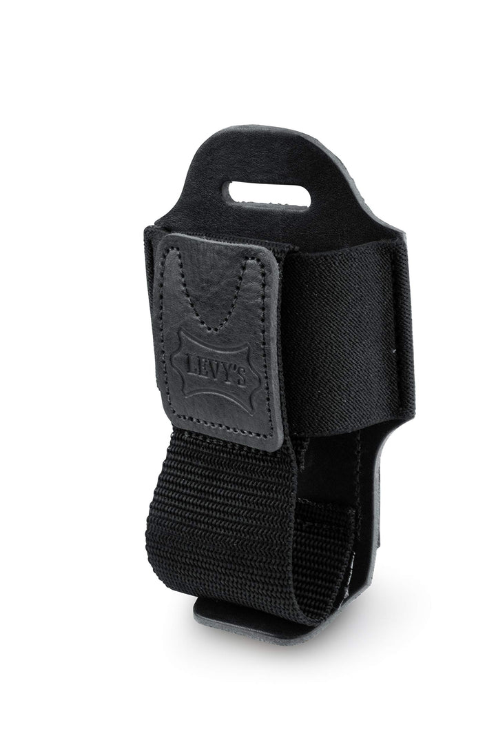 Levy's Leathers MM14-BLK Accessories Kabelloser Senderhalter, Leder, Schwarz, Schwarz