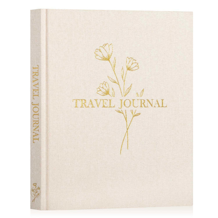 Lanpn Reisetagebuch Notizbuch 110 Seiten, Leinen Reisetagebuch zum Ausfüllen Fotobuch Reisejournal m